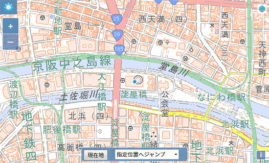 openlayersで現在地を表示