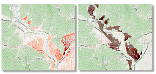 洪水浸水想定区域図作成イメージ